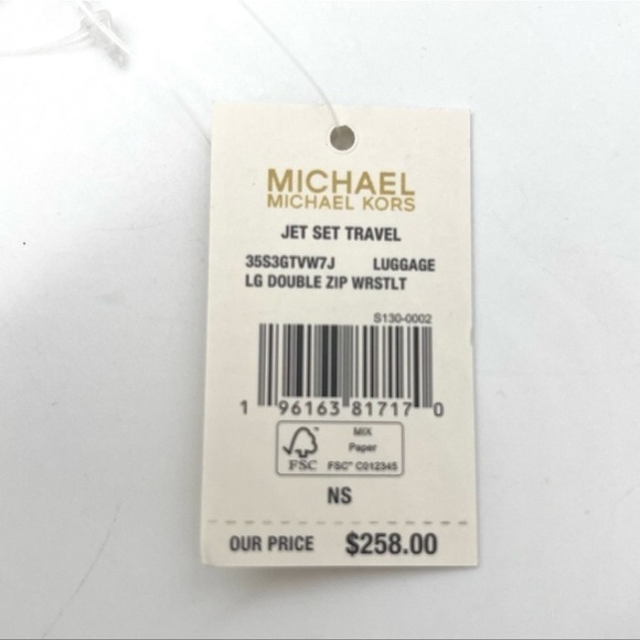 Michael Kors Large Double Zip Wallet Wristlet Brown - Picture 8 of 8